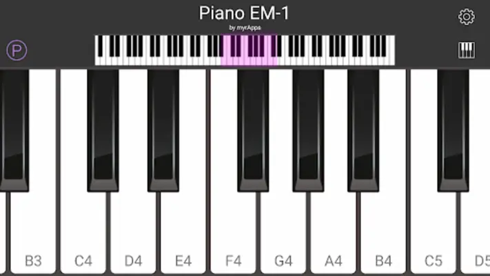 Piano EM-1 android App screenshot 1